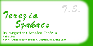 terezia szakacs business card