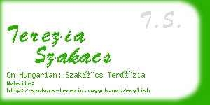 terezia szakacs business card